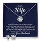 Love Knot Necklace and Earrings Set - Wife