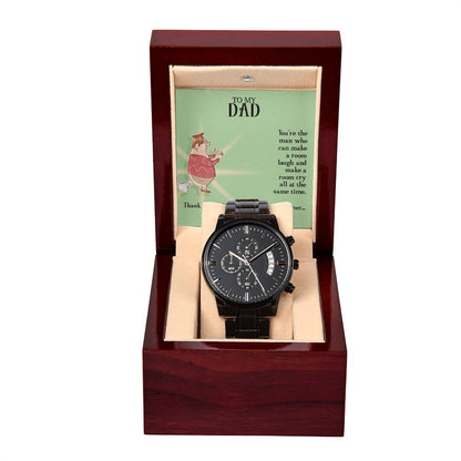 Black Chronograph Watch - Dad