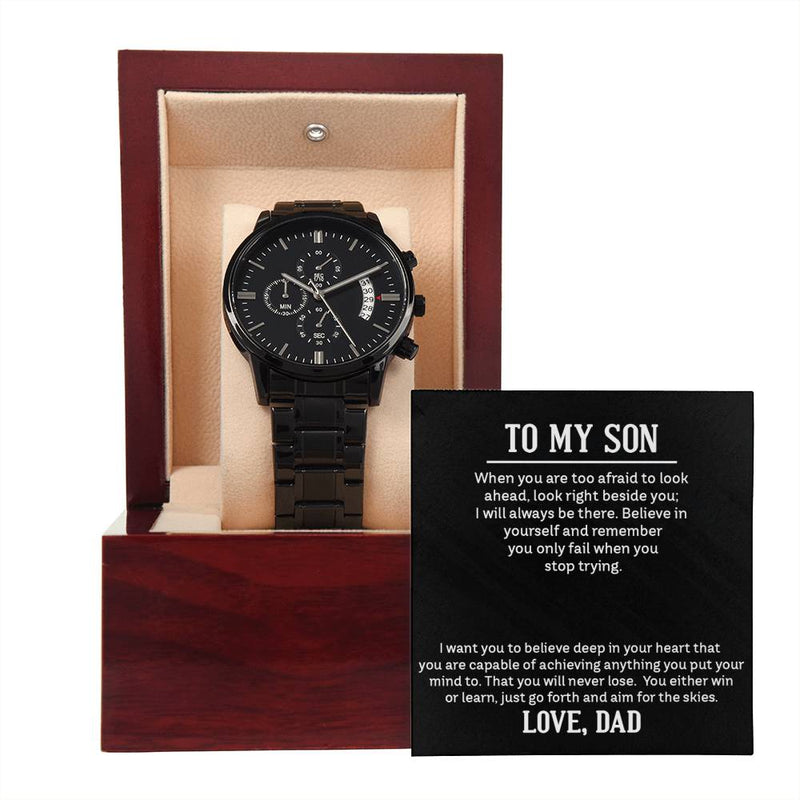 Black Chronograph Watch - Son
