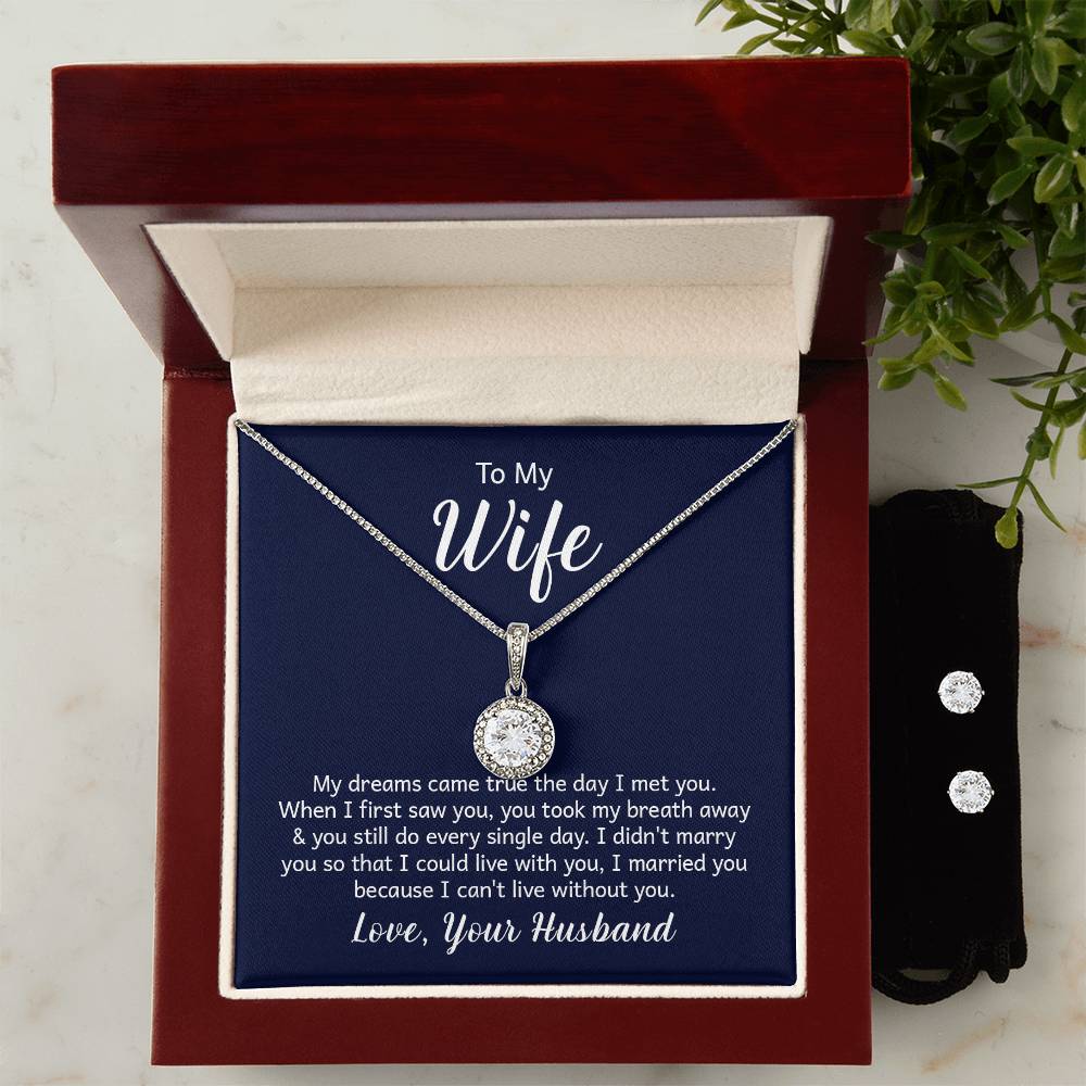 Eternal Hope Necklace and Earrings Set - Wife