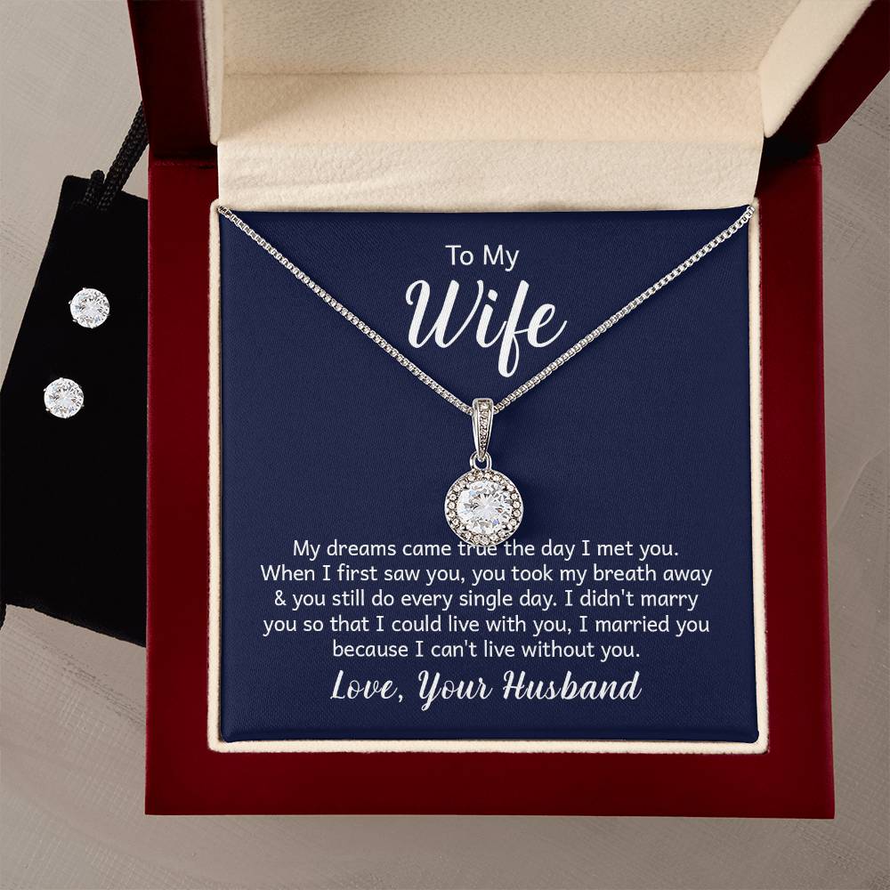 Eternal Hope Necklace and Earrings Set - Wife