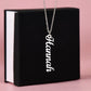 Custom Name and Necklace - Vertical