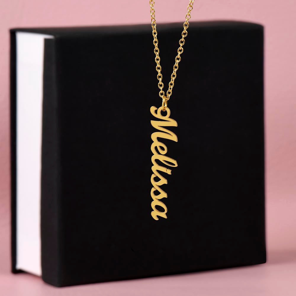 Custom Name and Necklace - Vertical