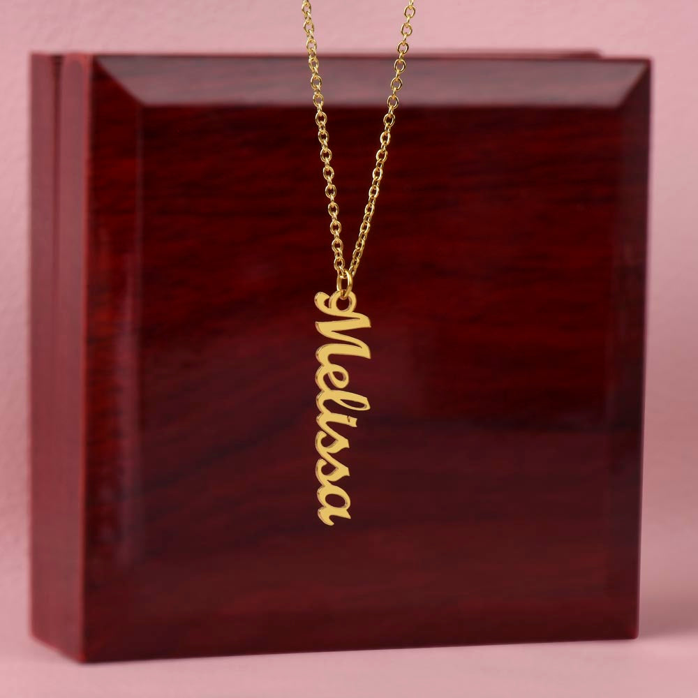 Custom Name and Necklace - Vertical